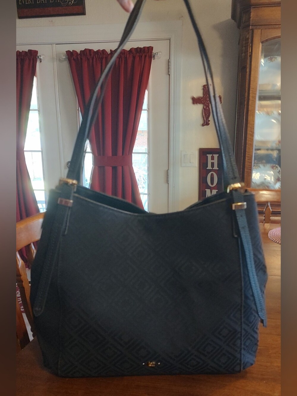Black Quilted Tote Shoulder Bag